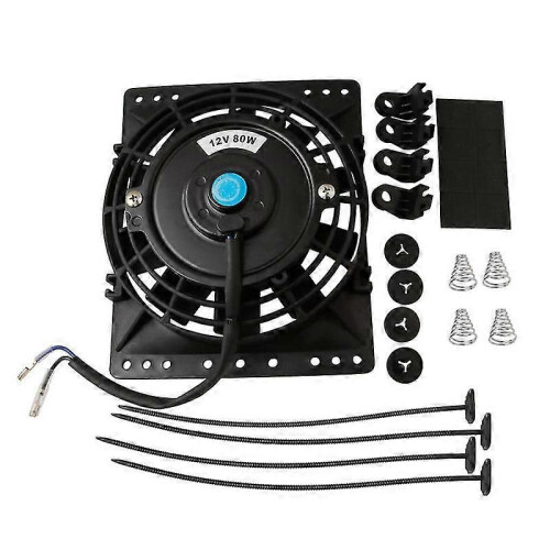 6 Inch Slim 650CFM Radiator Cooling Fans Universal Slim Pull Push 12V 80W Direct Replacement Electr