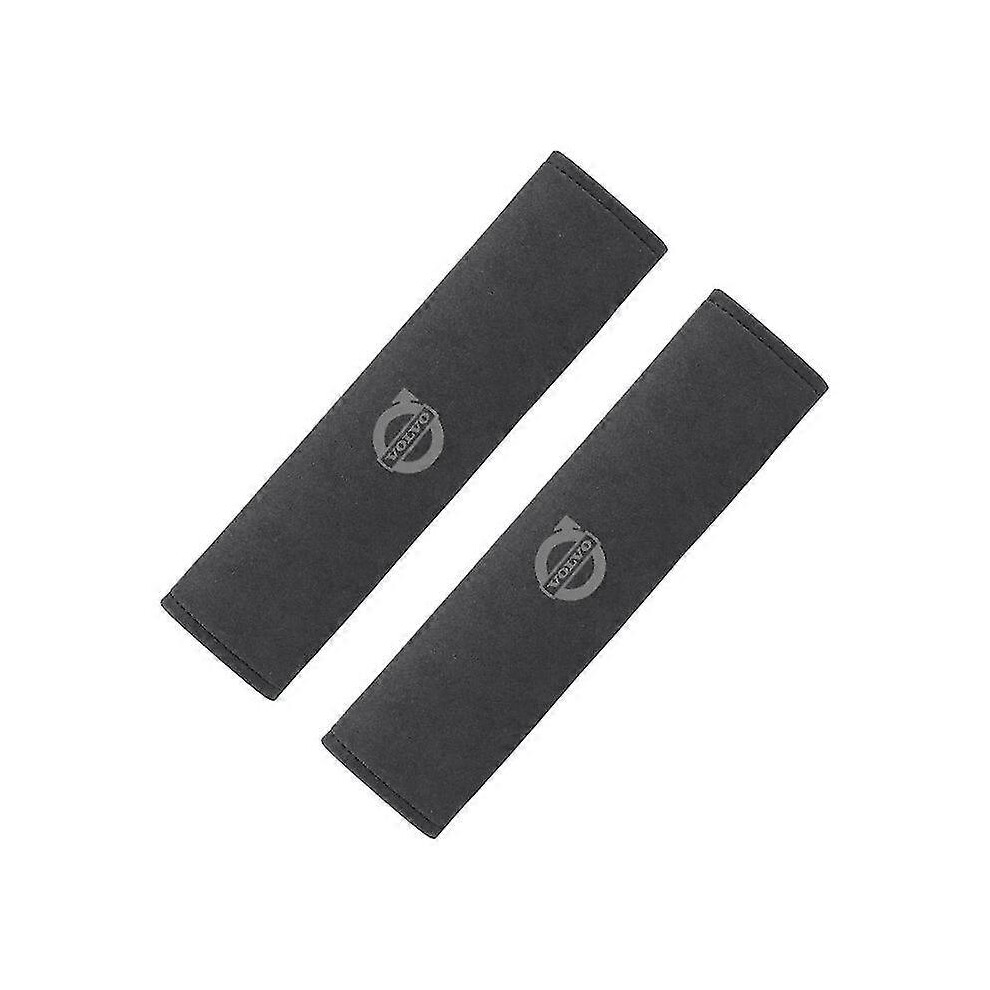 For Volvo Seat Belt Shoulder Covers Xc60/Xc40/S90/S60 Safety Belt Suede Covers (Pair, )-Am Black 9421490207471