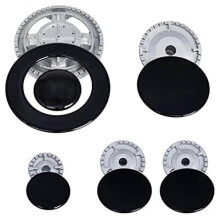 Uppgradera Spismössa Set Ugn Gashäll Brännare Crown Flame Cap Lock för kök Passar för Spis Handtag