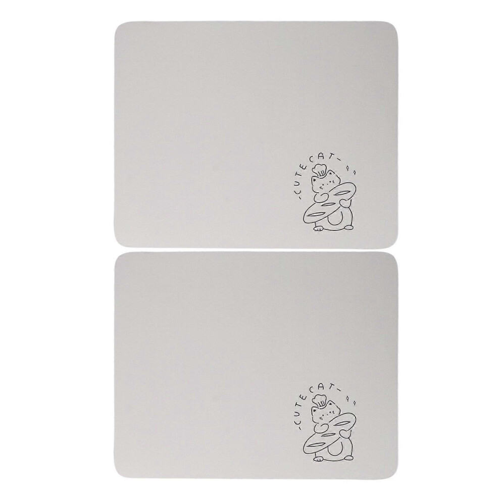 2PCS Coffee Bar Mat Multifunctional Prevent Slip Waterproof Shockproof Absorbent Dish Drying Mat for