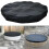 Runde Winter-Poolabdeckung 200 g/m² Plane Größe 244 cm SchwarzAM 1