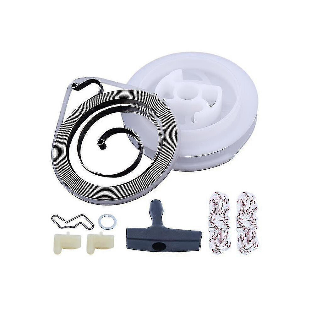 Chainsaw Recoil Starter Spring Pulley Grip Rope Rotor Pawl Compatible With Stihl Ms290 Ms390 1121195 9421490211706