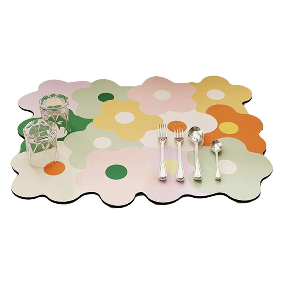 Kitchen Counter Dish Drying Mat Refreshing Cute Elegant Heat Resistant Absorbent Dishes Drain Mat Yellow