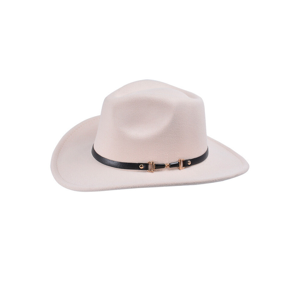 (Beige) Hat Jazz Western Cowboy Hat With Large Brim And Sunshade For Daily Outfit-image-OPC-PHN8MRK-NEW
