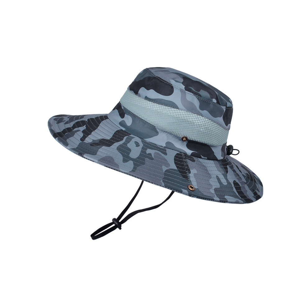 (Gray) Fishermans Outdoor Hat With Wide Brim Hat And Camouflage For Daily Design-image-OPC-PHN8PD5-NEW