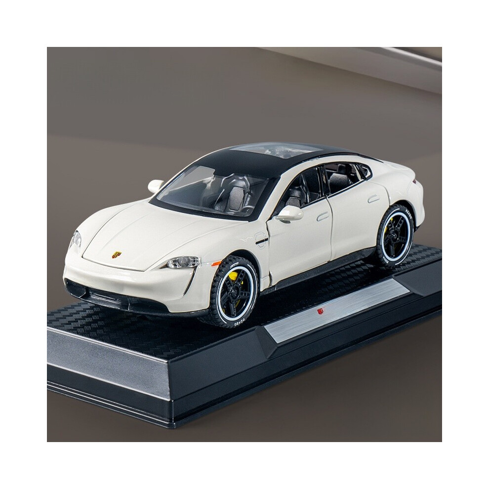 (White) Porsche Car Model Toy Equipped With Lighting And Engine Sound Effects For Gift White