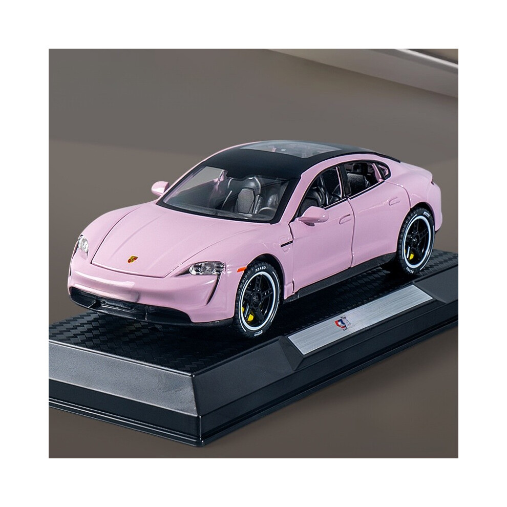 (Pink) Porsche Car Model Toy Equipped With Lighting And Engine Sound Effects For Gift Pink