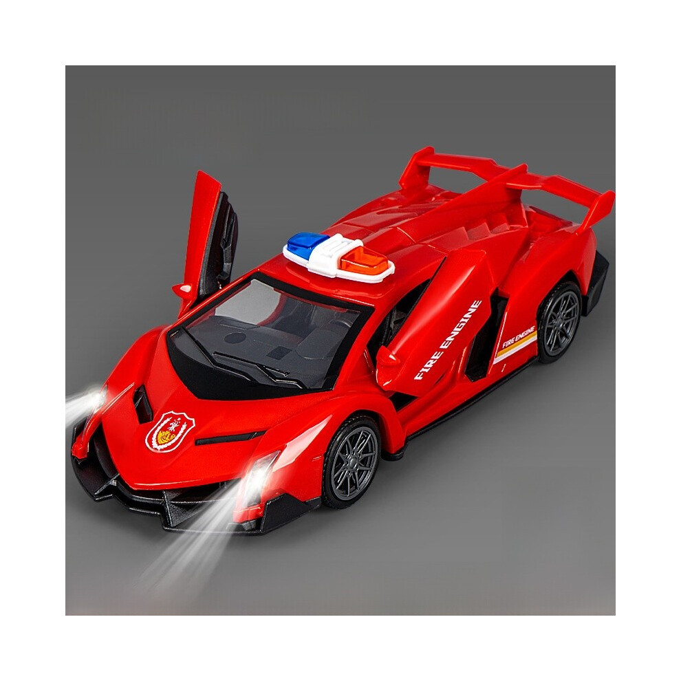 (Rambo red) Inertia Emergency Rescue Truck Toy Model With Lights And Siren Kids Gift For-image-OPC-PHN8QHR-NEW