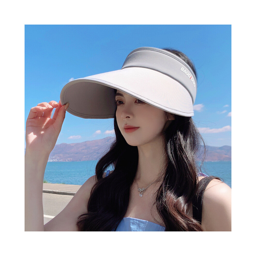 (Gray)Chapeau de soleil été extérieur femme crème solaire chapeau respirant mode polyvalent