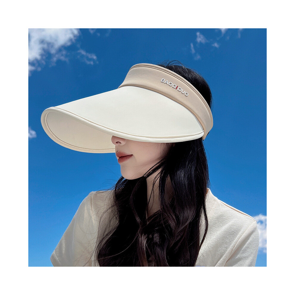 (Khaki)Chapeau de soleil été extérieur femme crème solaire chapeau respirant mode polyvalente