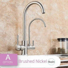 (Brushed Nickel A) Rozin Purification Kitchen Faucets Black Pull Out Kitchen Water Filter Tap 3 Way Mixer torneira para cozinha de parede Crane