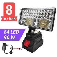 (8IN 84LED 90W) 3/4/5/8Inch Led Light Suitable Various Makita Portable Spotlights Cordless Outdoor Work Fishing Handheld Emergency Tool Light