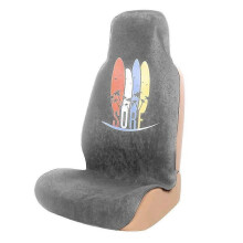 (GRAY-1PCS) Printing Towel Seat Cushion Beach Mat Anti-dirty Front Seat Cover Universal Fit Seat Protector Pet Mat Sports Car-Styling,Gray