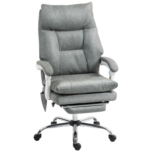Homcom HOMCOM Office Chair with Adjustable Lumbar Support, Computer Chair, Grey 1