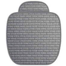(Grey-B) Car Seat Cover Flax Seat Protect Cushion Automobile Backrest Cushion Pad Covers Mat Four Seasons Universa