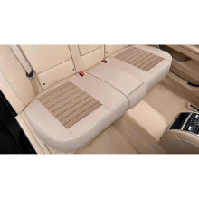 (1 rear Beige) Surrounded Car Seat Cover Flax Cushion Seasons Universal Breathable For Most Four-Door Sedan SUV Ultra-Luxury Seat Protection