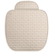 (1pc A Beige) Car Seat Cover Front Flax Seat Protect Cushion Automobile Seat Cushion Protector Pad Car Covers Mat Protect