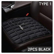 (Type1 Black 2pcs) 12V Heated Car Seat Cover Fast Heating Universal Car Seat Heater Cloth Winter Car Heating Cushion Car Seat Protector Heating