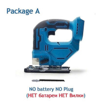 (NO Battery NO Plug) Cordless Jigsaw Electric Jig Saw 65mm 2800RPM Portable Woodworking Power Tool Adjustable Woodworking for Makita 18-21V Battery