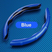 (Blue) Universal Non-Slip Carbon Fiber Car Steering Covers Booster for Auto Interior Bamboo Section Styling 6 Colors Car Accessories