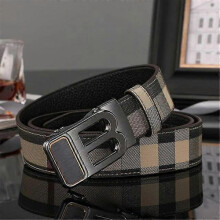 (110cm, Type 12) Men's High Quality Letter Automatic Buckle B Buckle Belt For Men Brand Genuine Leather Designer Canvas Male Belt Casual