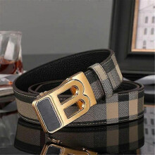 (125cm, Type 10) Men's High Quality Letter Automatic Buckle B Buckle Belt For Men Brand Genuine Leather Designer Canvas Male Belt Casual