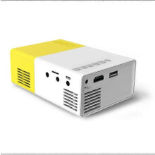 (As show, One size) LED Mobile Phone Projector for Home Portable Entertainment Mini Micro YG300Portable Movie Retro Projector Support 1080p, Kids Gift, Compatible with Sm