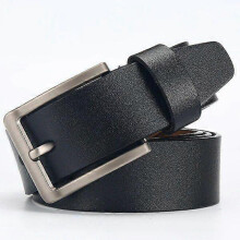 (115cm, nz369-black) [LFMB]Men's belt leather belt men  pin buckle cow genuine leather belts for men 130cm high quality mens belt cinturones hombre