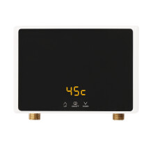 (White Body, Black Screen) 220V Mini Electric Water Heater 5500W Instant Tankless Hot Water Heater