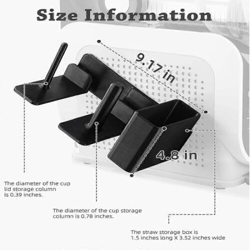 Cup Organizer for Ninja Slush Machine FS301 FS300|Side Mounted Lid Straw Holder 2