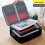 (2 Layers Black) Fireproof Document Box 37x27x10cm 2-layer Document Safe Bag File Storage Box With Lock Waterproof Ziper Portable 1