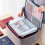 (2 Layers Black) Fireproof Document Box 37x27x10cm 2-layer Document Safe Bag File Storage Box With Lock Waterproof Ziper Portable 3