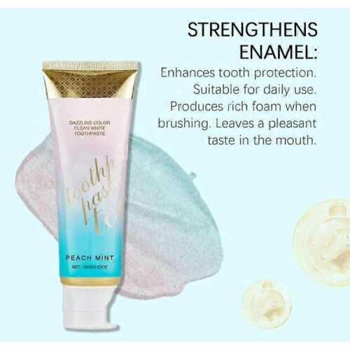 Peachloft Toothpaste,Peachloft Teeth Whitening Toothpaste,Peach Mint Toothpastes 2