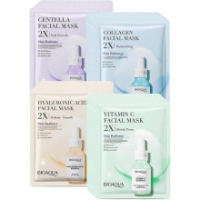 8 Sheet Hydrating Moisturizing Mask Set, Centella Facial Mask, Collagen Facial Mask, Hyaluronic Acid Facial Mask, Vitamin C Facial Mask