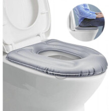 Inflatable Toilet Cushion with Suction Cups, Inflatable Toilet Seat Cushion, Height Adjustable Toilet Seat for Adults Seniors Tailbone Pain Relief