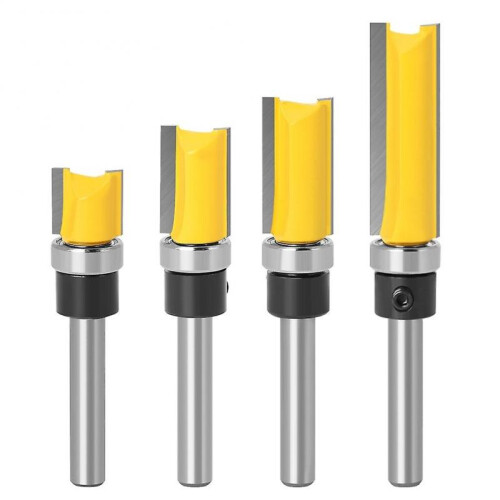 Router Bit Set with 1/4 Inch Shank Flush Trim Bit