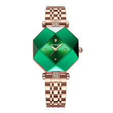 (Steel Belt) Women Watch Luxury Green Diamond Quartz Ladies Watch Waterproof Women Wristwatch Hot