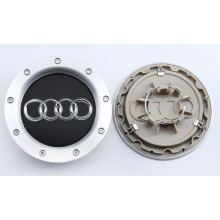 4pcs 146mm Black Car Rim Cover Wheel Center Hub Caps For Audi