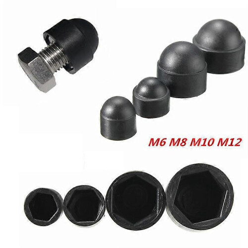 (As show, One size) 10PCS M6 Hexagon Screw Nut Protective Cap Plastic Hexagon Screw Nut Protective Cover 1