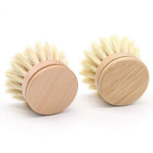 (As show, One size) 2pcs tte de brosse  vaisselle universelle en sisal de bambou petite brosse  pot