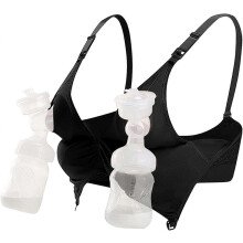 (As show, One size) Nursing Bra Hands Free Nursing Bra Nursing Bra All-in-One Wireless Padded Maternity Bra (XL)