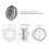 High quality  5pcs/pack 25mm ultra short metal button touch switch with LED 2