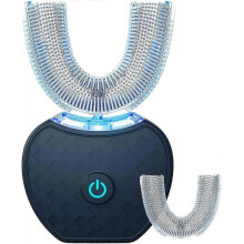 (Black) Electric Toothbrush,automatic Toothbrush,u-shape Sonic Toothbrush Teeth Whitening Kit With Replacement Brush Head