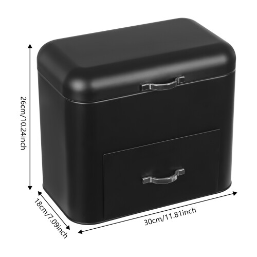 Retro Large Bread Box,Storage Counter Oraganizer,Drawer Bread Box 1