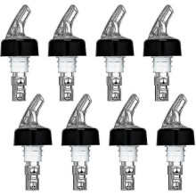 8 Pieces Automatic Measured Bottle Pourer, Spout Bottle Pourer with Tail And Collar, Liquor Bottle-Yvan