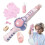 (Pink) Automatic Fog Bubble Machines Colorful Interactive Bubble Machine Rechargeable with Light Elastic Bubble Machine Wedding 5