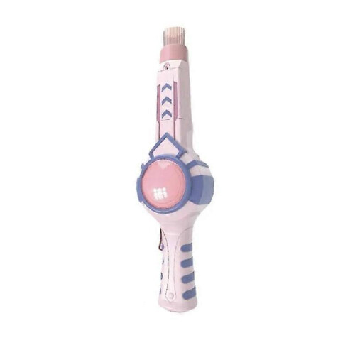 (Pink) Automatic Fog Bubble Machines Colorful Interactive Bubble Machine Rechargeable with Light Elastic Bubble Machine Wedding