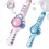 (Blue) Automatic Fog Bubble Machines Colorful Interactive Bubble Machine Rechargeable with Light Elastic Bubble Machine Wedding 3