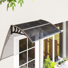 Outsunny Door Canopy Awning Outdoor Window Rain Shelter for Door 100 x 75cm