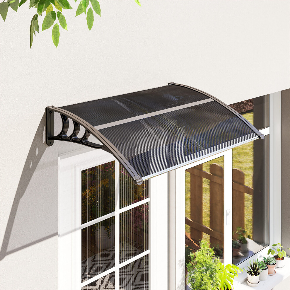 Outsunny Door Canopy Awning Outdoor Window Rain Shelter for Door 100 x 75cm